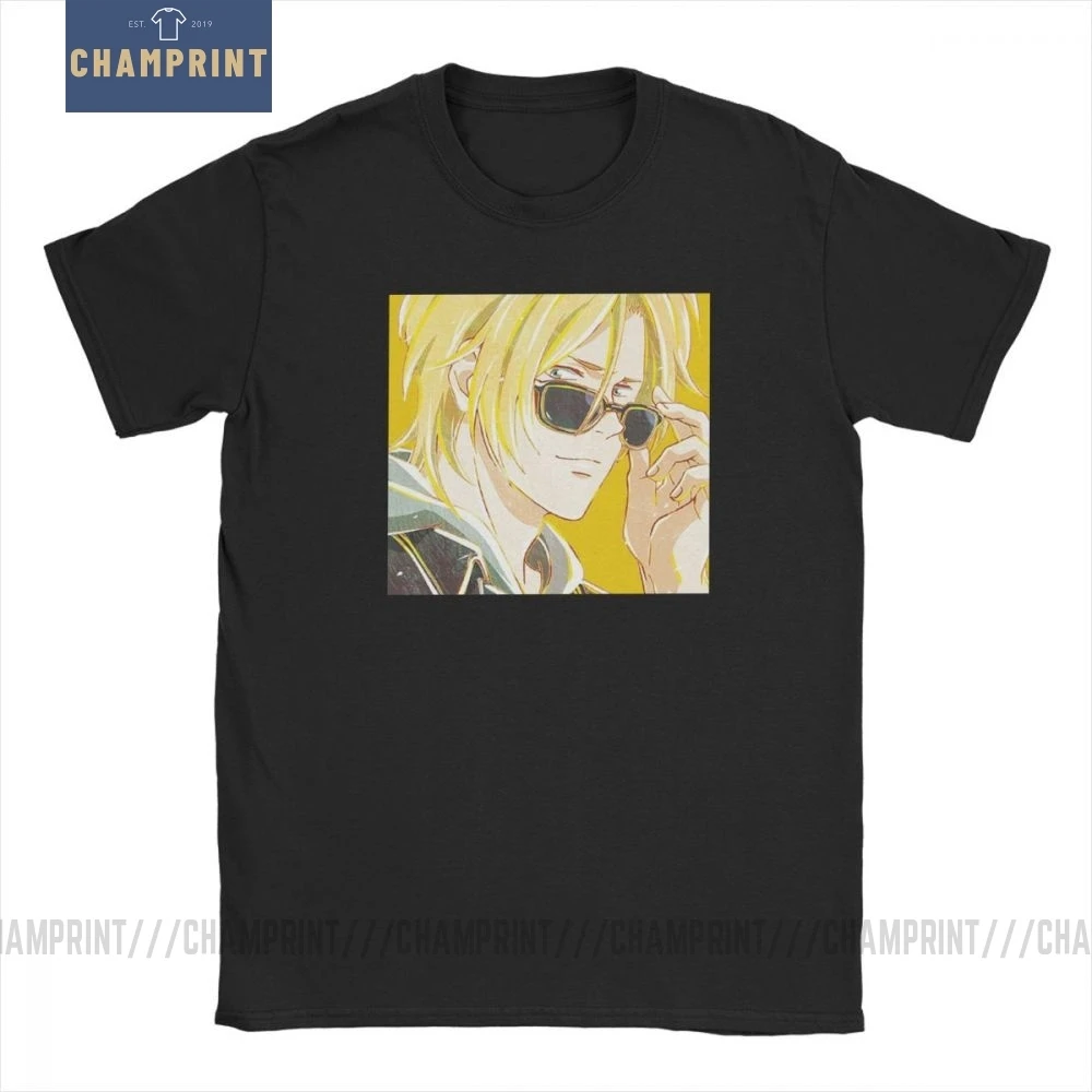 Мужская Винтажная футболка с короткими рукавами 100% хлопок круглым вырезом манга