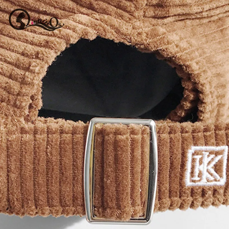 

Retro French Style Embroidery Letter Beret Casual Women Hat Beret Girl Warm Winter Berets Harajuku Corduroy Hat