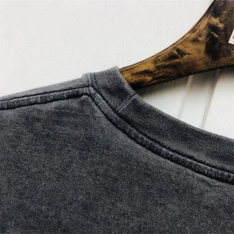 Футболка ревеня для мужчин и женщин Стирка в старом летнем стиле высокое