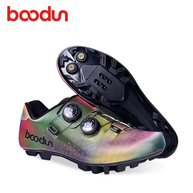 

BOODUN mountain bike shoes men sapatilha ciclismo mtb cycling sneakers breathable self-locking Dazzling Bicycle spinning shoes