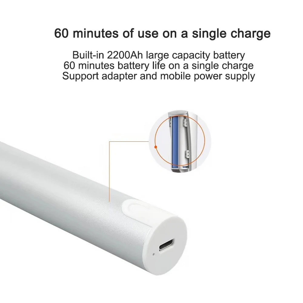 

Portable Gravity Induction Hand Held Sterilization Lamp Household 5 V UV Clothing White Used for 60 Minutes Sterilization Lamp