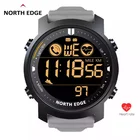 Мужские умные часы NORTH EDGE, водонепроницаемые часы с пульсометром, 50 м, для плавания, бега, занятий спортом, шагомером, секундомером, умные часы на Android IOS