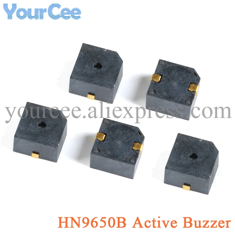 

10PCS 9650 SMD Active Buzzer HN9650B 9650 5V 9.6*9.6*5mm 9.6x9.6x5mm MLT-9650 Electromagnetic Speaker Buzzers