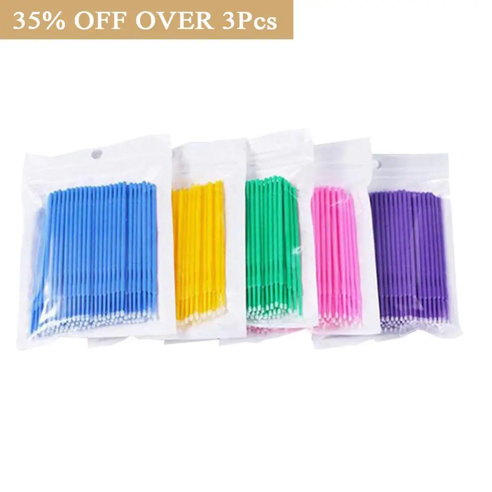 100 шт. одноразовые Микро Кисти для наращивания ресниц оптовая продажа