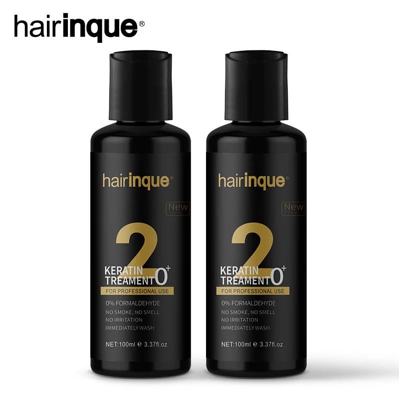 Новые улучшенные 2 шт. 100 мл 0% формальдегид Кератиновое лечение без запаха дыма