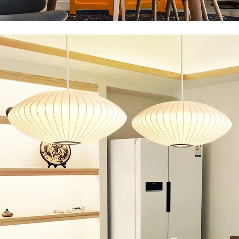 Японская шелковая люстра светильник с абажуром освещение лестницы датской