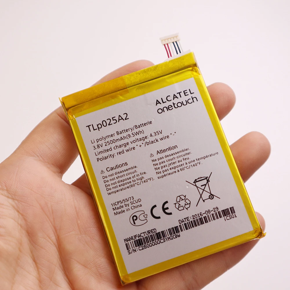TLp025A2 батарея 2500 мАч для Alcatel One Touch Onetouch POP C9 Dual 7047D Idol X Plus OT 6043D 8000D 8008D TCL