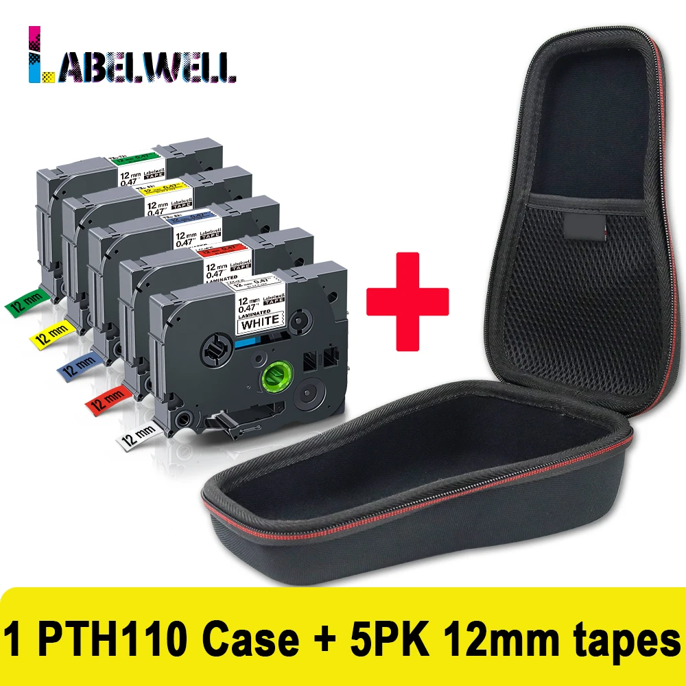 Labelwell EVA Жесткий Чехол подходит для Brother PT H110 PTH110 231 этикеток дорожная сумка