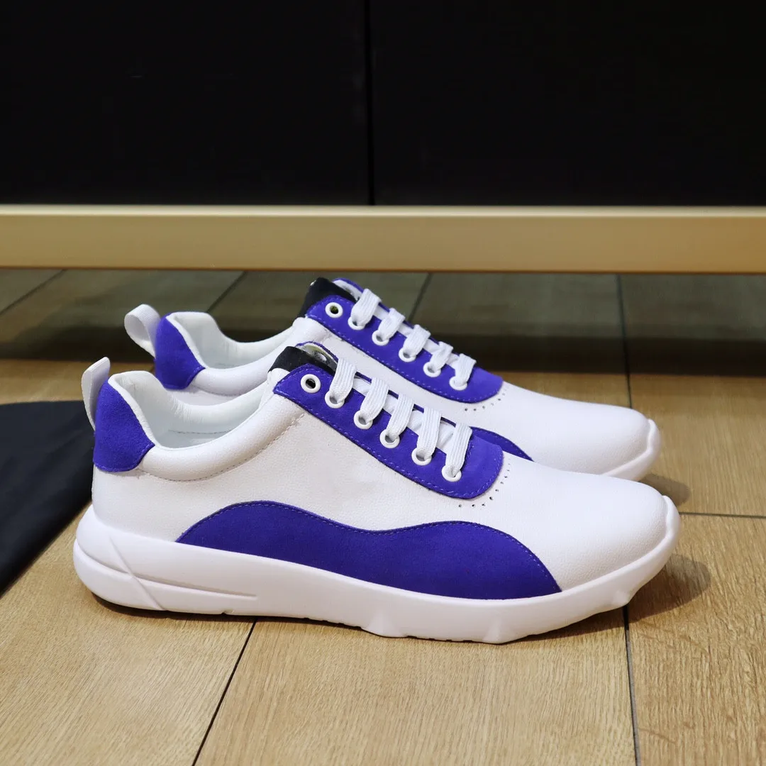 

Кроссовки мужские из натуральной кожи, Повседневная модная брендовая беговая Обувь из воловьей кожи, роскошные классные спортивные туфли