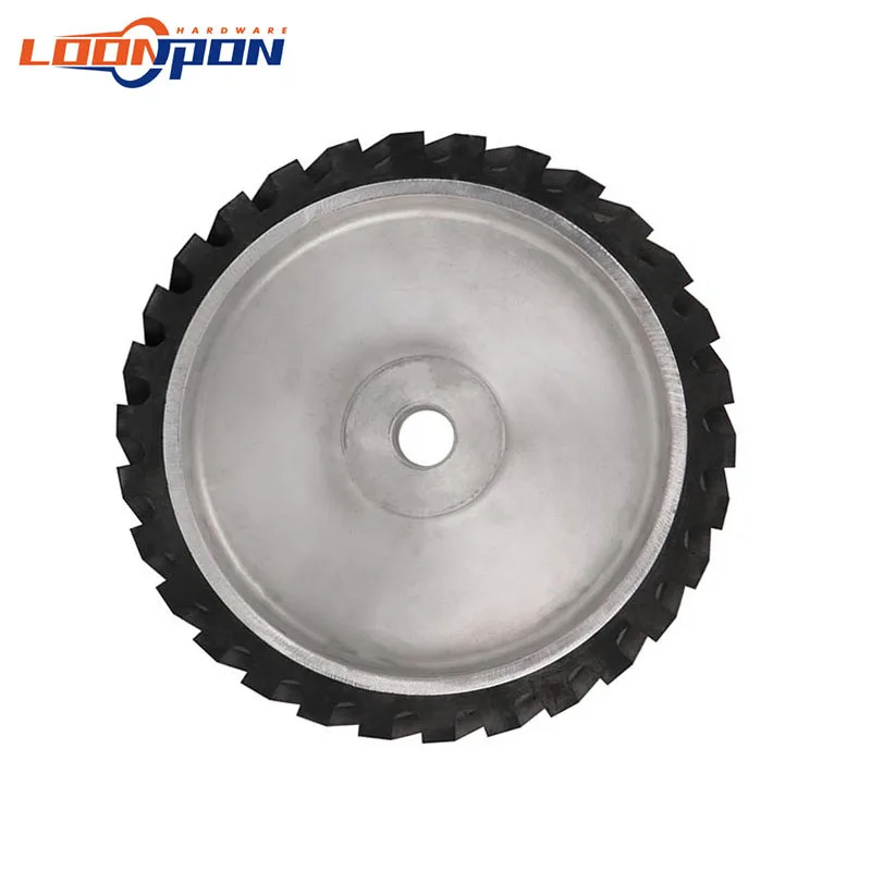 250X25X50mm Serrated Belt Grinder Contact wheel Rubber Wheel for Abrasive Sanding Belt Hardness