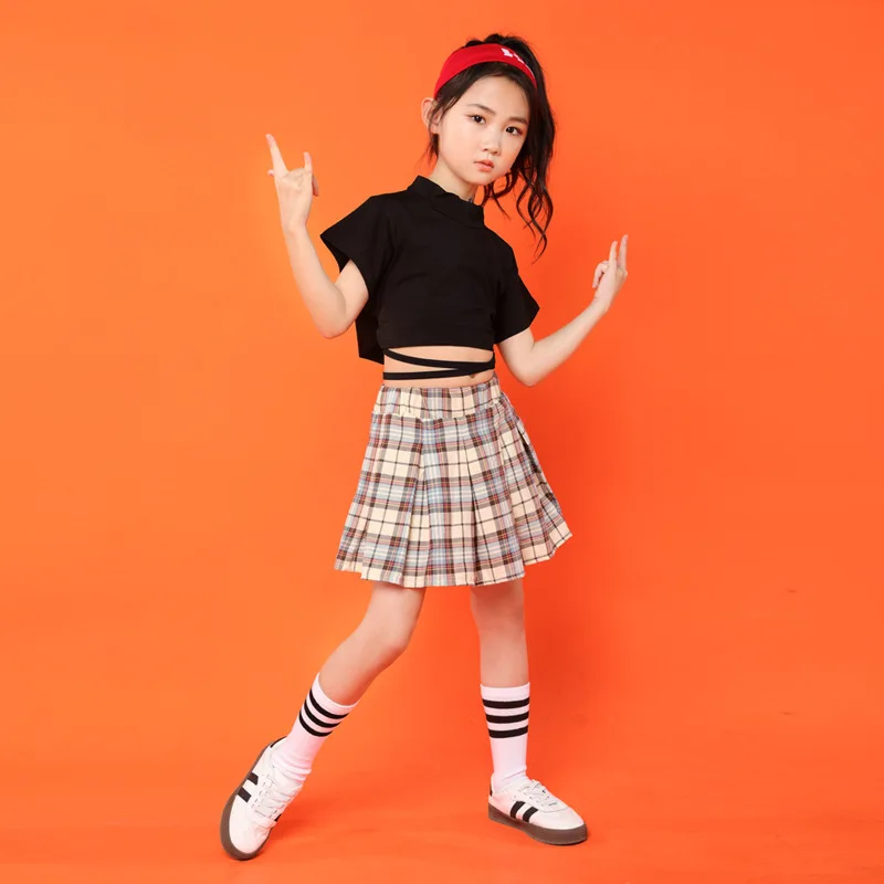 

Kids Hip Hop Clothing Dance Costumes for Girls Competition Dancing Costumes Jazz Ballroom Crop Top Skirts Dancewear Outfits LJ
