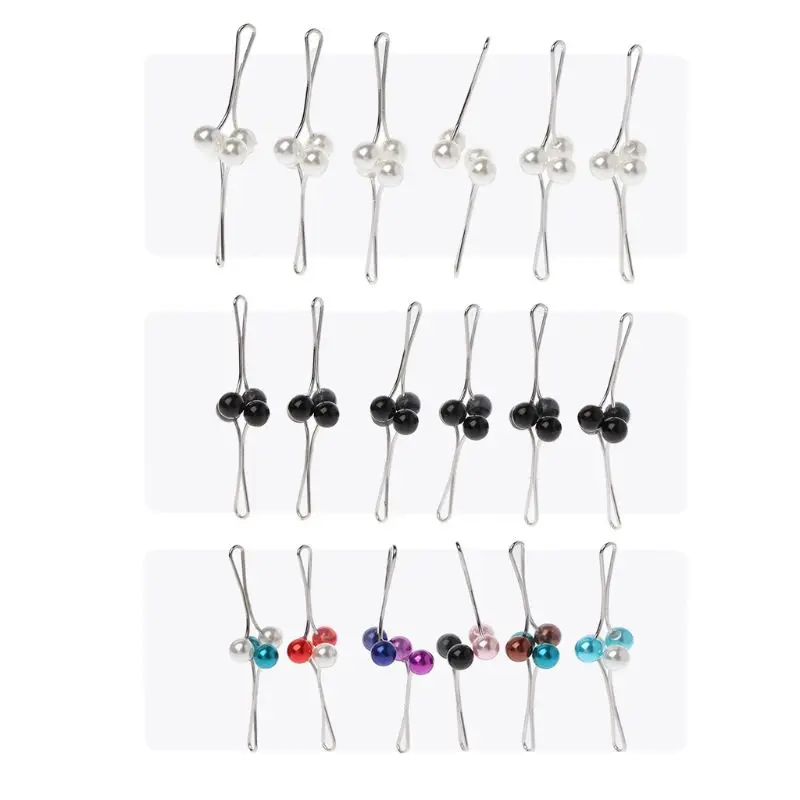 12 шт. мусульманский хиджаб жемчужный зажим брошь булавки для шарфа женская