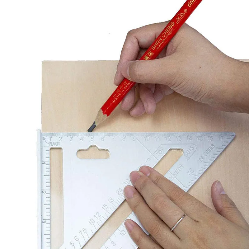 7-дюймовая треугольная линейка из алюминиевого сплава с большим столярным