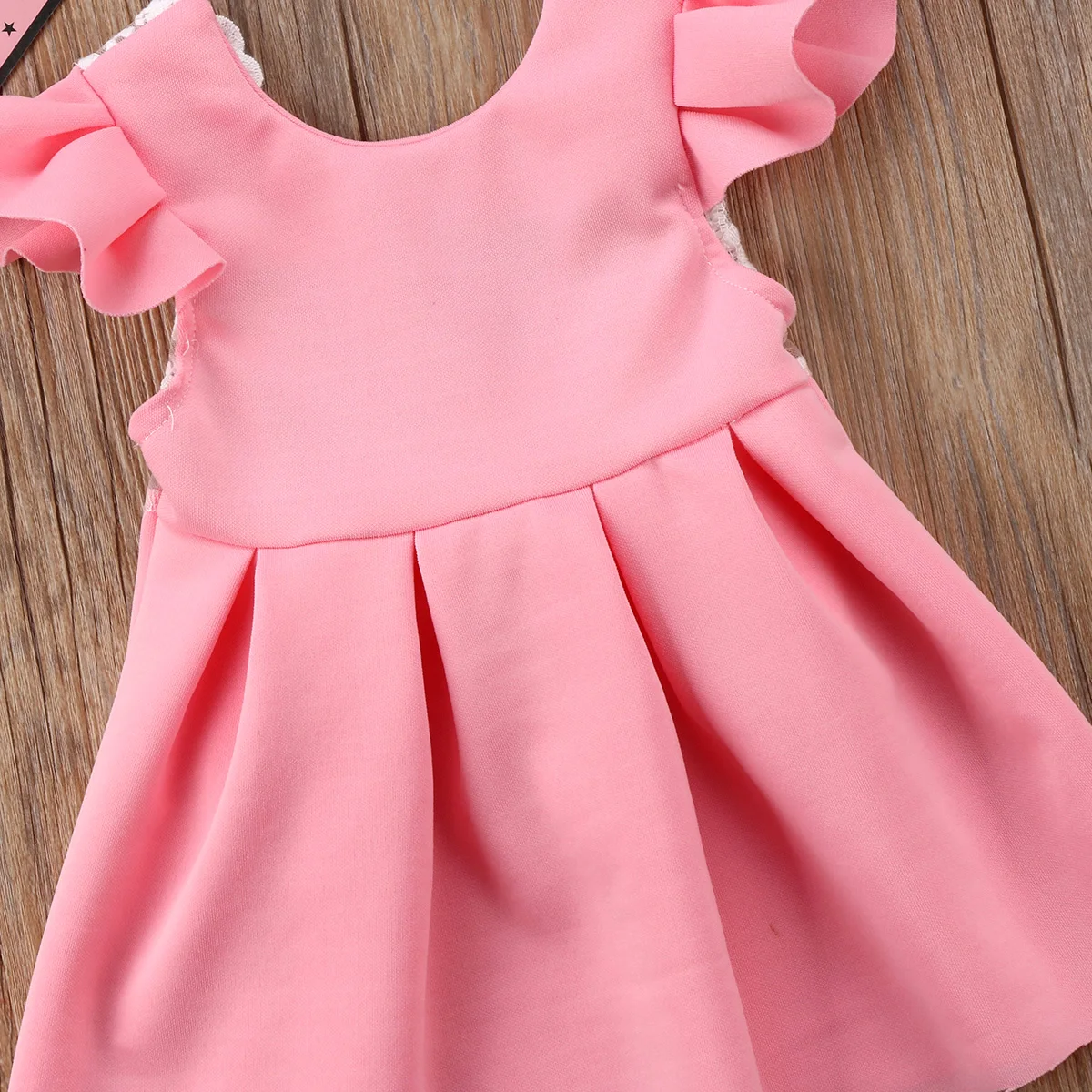 2 Colors Toddler Baby Girls Dresses Kids Ball Gown Backless Lace Party Dress Summer Sundress Clothing Outfits | Детская одежда и