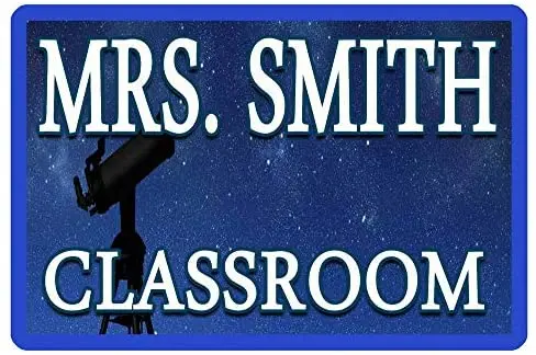 

Tin Sign Metal Sign Wall Decor, Personalized Teacher Classroom Sign Aluminum Custom Sign - 8 X 12 Inch Made in USA