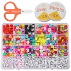 24 ячейки, смайлик, смайлик, свободные бусины, браслет сделай сам, ожерелье, женский браслет ручной работы с бусинами для девушек