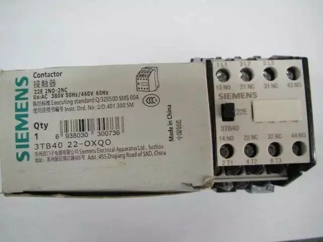 Новинка Siemens 3TB4022-0XQ0 3TB40 22-OXQO AC380V контактор переменного тока Бесплатная доставка |
