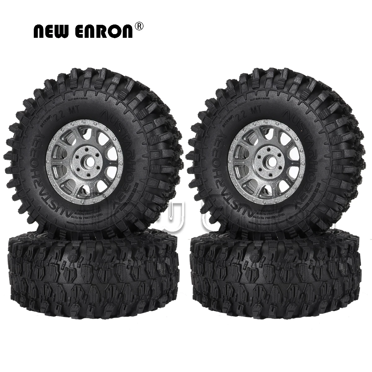 

NEW ENRON 2.2" Metal Beadlock Wheel Rims &128MM Tires Tyre 4P for 1/10 RC Rock Crawler Car Traxxas TRX-6 Axial SCX10 RR10 Wraith