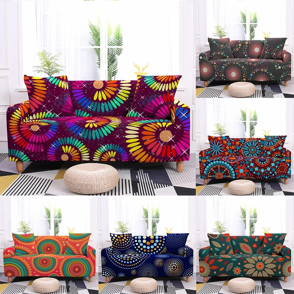 

Luxury Style Multicolor Beautiful datura New Design All Inclusive Elastic Sofa Cover Soft Couch Slipcovers 9 Colors 1-4 Seaters