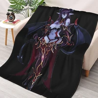 anime succubus throw blanket sherpa blanket cover bedding soft blankets