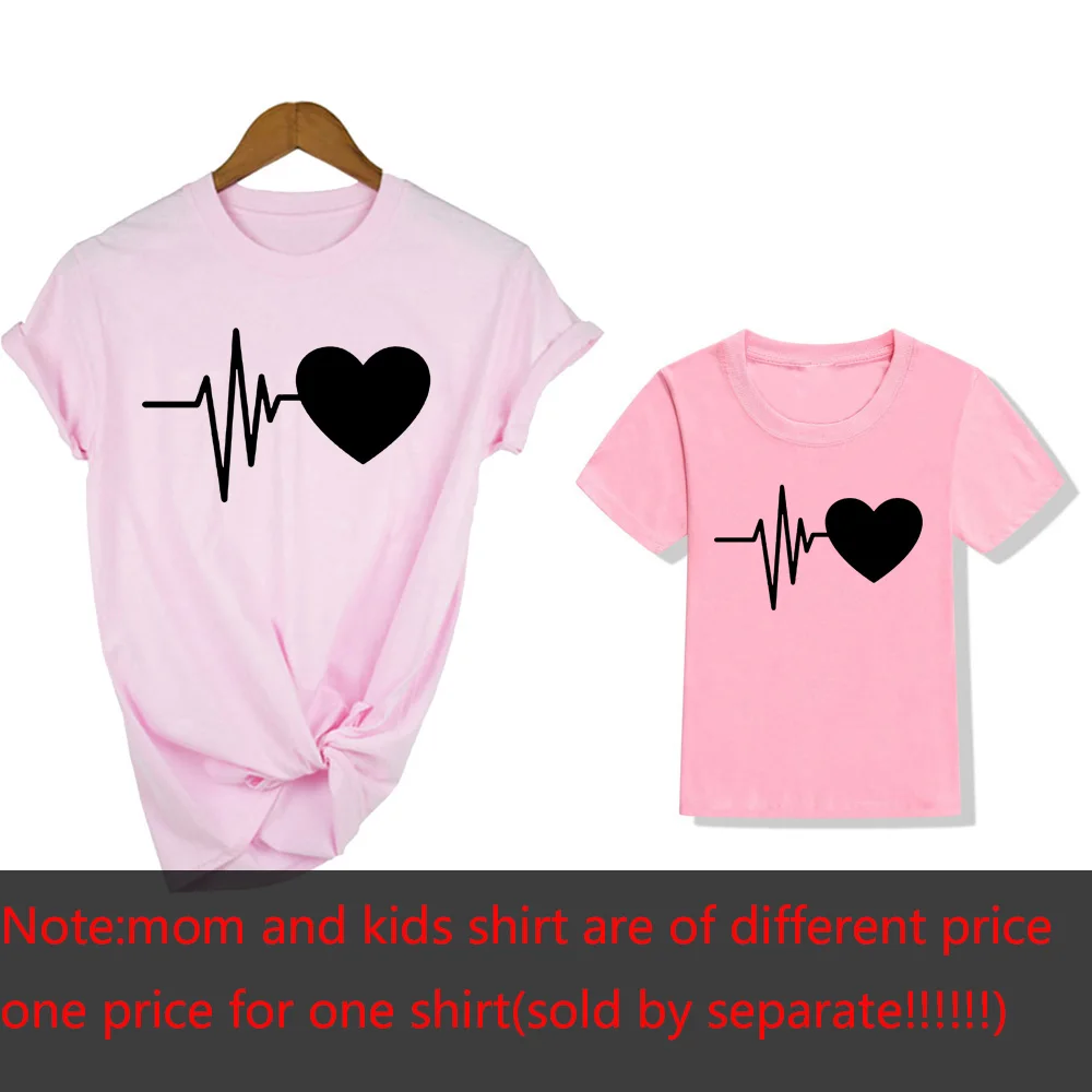 Camiseta informal con estampado de amor para mam&aacute; y ni&ntilde;o, trajes familiares, ropa para beb&eacute; y Mam&aacute;, camisetas a juego, 1 ud.-4