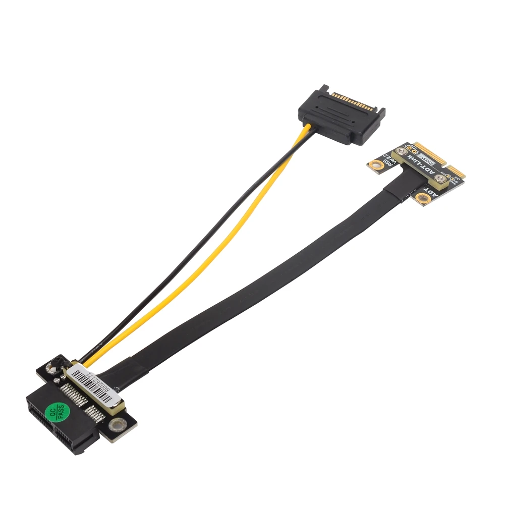 Оптовая цена 8G/Bps mPCIe WAN WiFi к PCIe x1 переходник-карта адаптер с кабелем питания 4P Sata