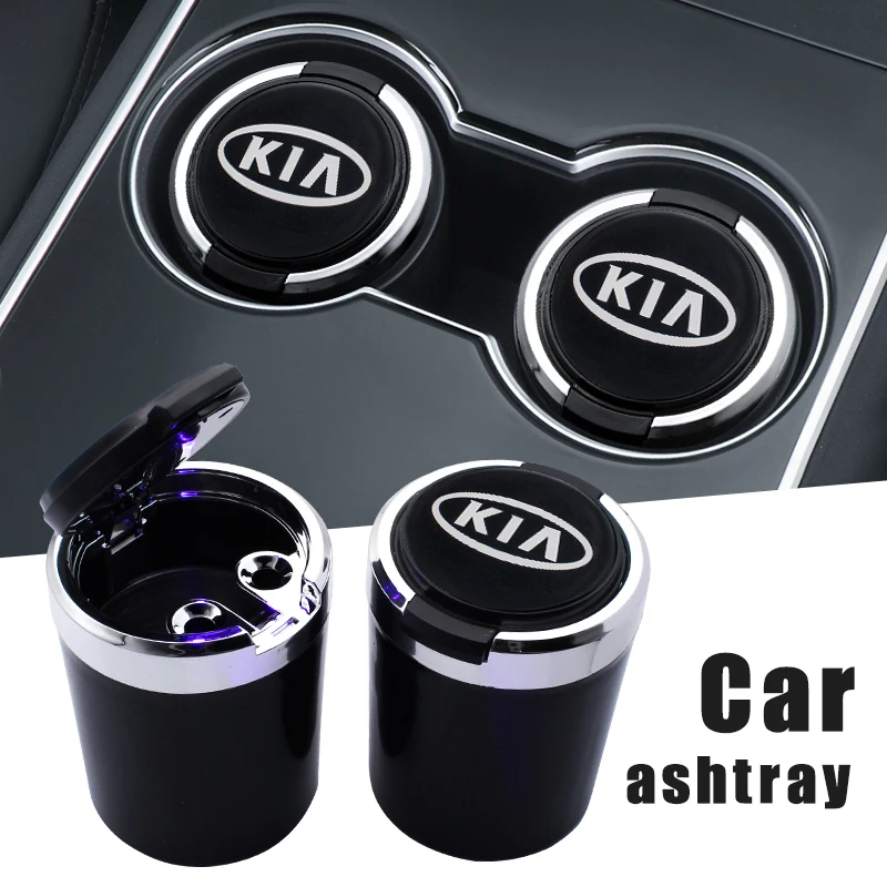 

With Led Lights Cover Car Ashtray Garbage Storage Cup Interior Accessories For Kia Rio Ceed Sportage Cerato Soul Sorento k2 k5