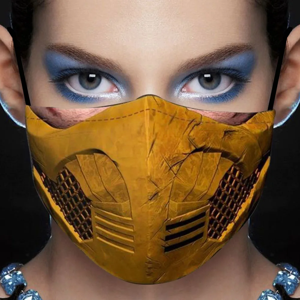 Забавная Пылезащитная маска Mortal-Kombat-Mouth для косплея женщин и мужчин защита лица