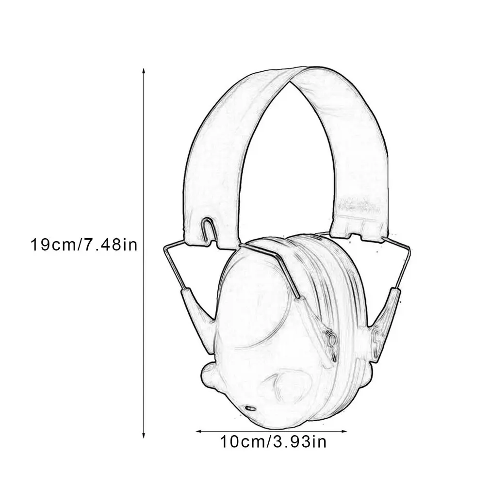 

New TAC 6S Anti-noise Audio Headphone Tactical Shooting Headset Soft Padded Electronic Earmuff for Sport Hunting Music Wholesale