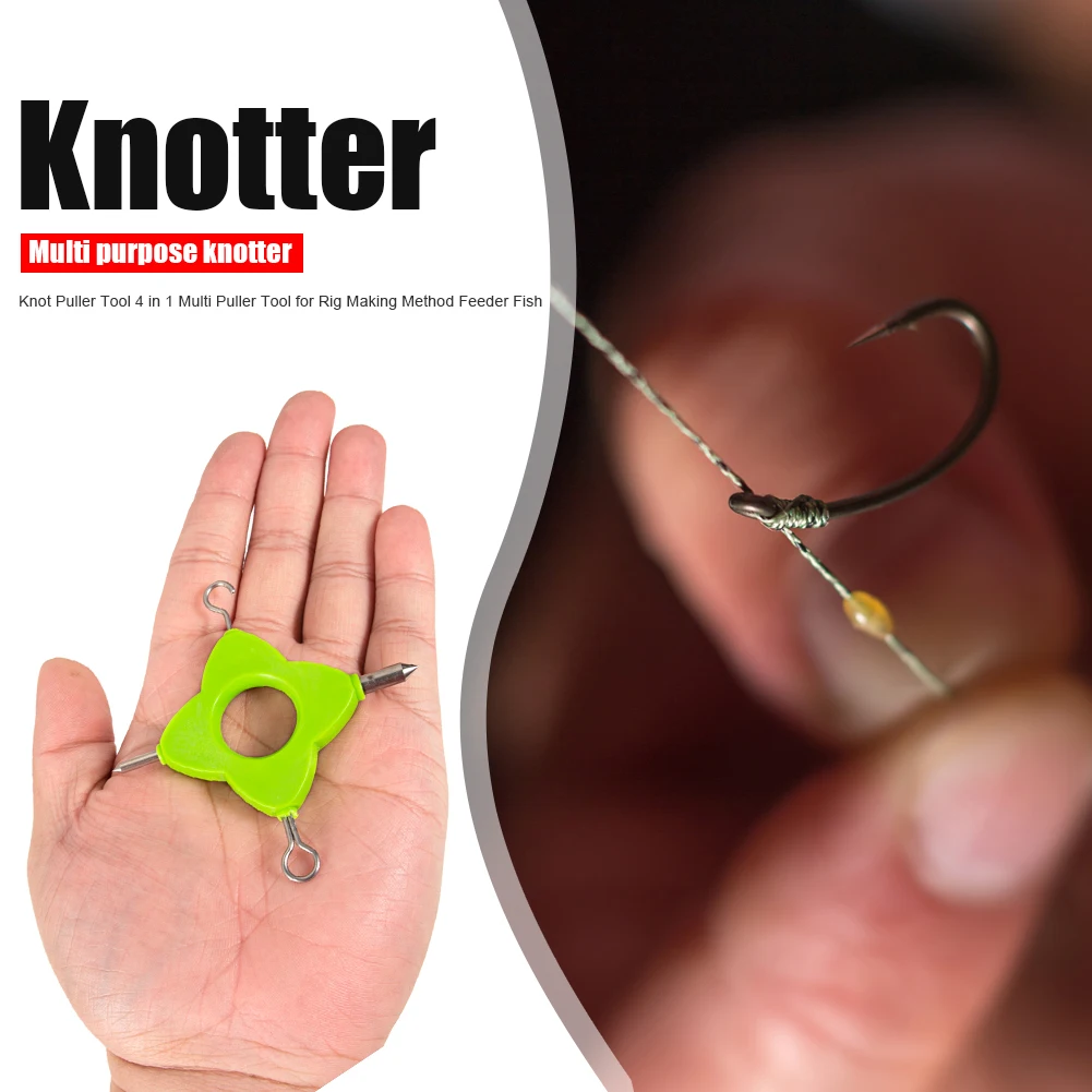 

4 in 1 Multi Puller Tool Line Knotting Knot Rig Feeder Carp Fishing Tackles Rig Making Accessories Fishing Tackle Tools