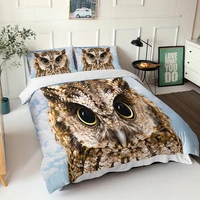 cartoon bedding sets 3d bedding linens owl printed duvet cover with pillowcases king queen comforter set home textiles