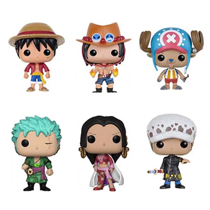 Фигурки аниме поп ONE PIECE Luffy ACE LAW Chopper Zoro виниловая кукла 10 см экшн игрушки