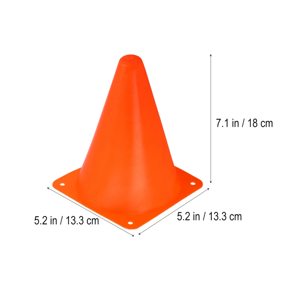 

12 PCS Sport Football Soccer Rugby Training Cones Outdoor Sports Obstacles Barriers for Kids Outdoor Gaming and Activity (Orange