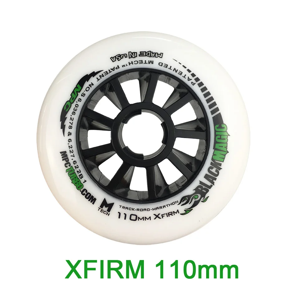 XFirm 110mm 8 шт. MPC черные Волшебные колеса SRC XXFirm XFirm 110/100/90 мм марафонские гоночные шины для роликовых скоростных коньков дорожные катания A094 - Цвет: XFirm 110mm