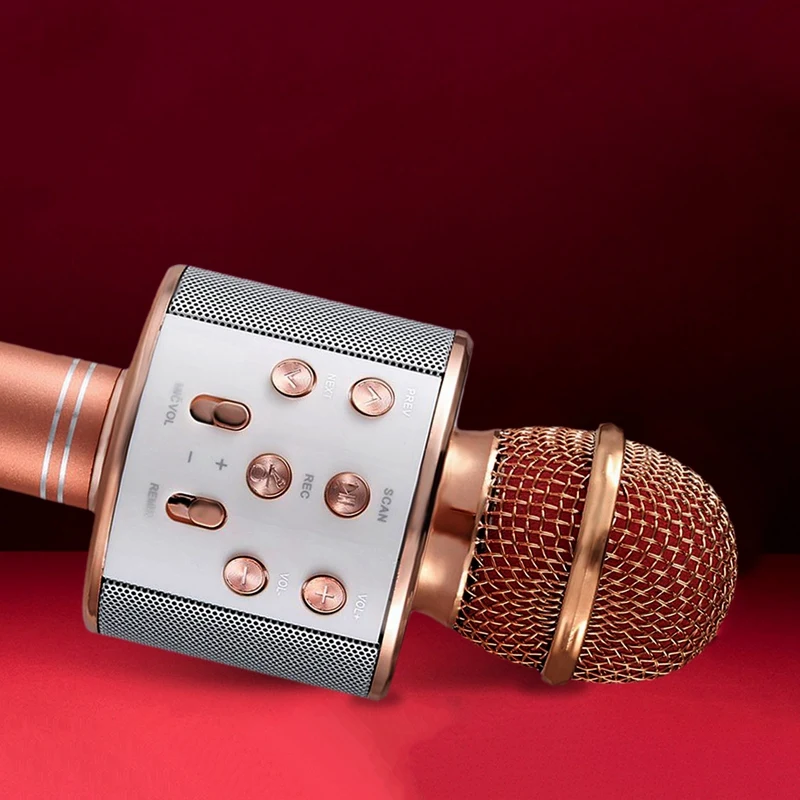 Беспроводной караоке микрофон Портативный Bluetooth мини домашний KTV для