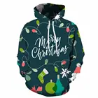 Модные худи 3d, рождественские свитшоты, мужская повседневная Новогодняя толстовка, свитшот с аниме рисунком, худи с принтом рождественской елки