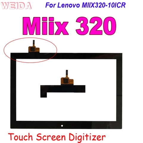 Новый сенсорный экран 10,1 дюйма для Lenovo MIIX320-10ICR Miix320 101CR Miix 320, сенсорный экран, дигитайзер, сенсорная стеклянная панель для MIIX 320 Touch