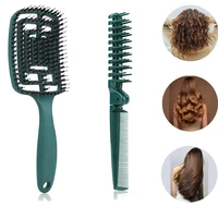 styton scalp massage hair brush curved detangle folding hair comb womens straightening brush barber accessories