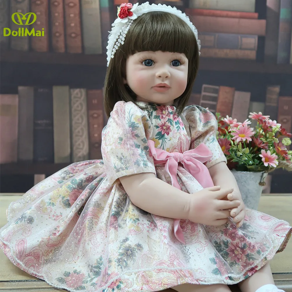 Exclusive Reborn toddler doll 24&quot60cm soft silicone vinyl reborn girl dolls bebe princess l.o.l bonecas surprises gift to | Игрушки и