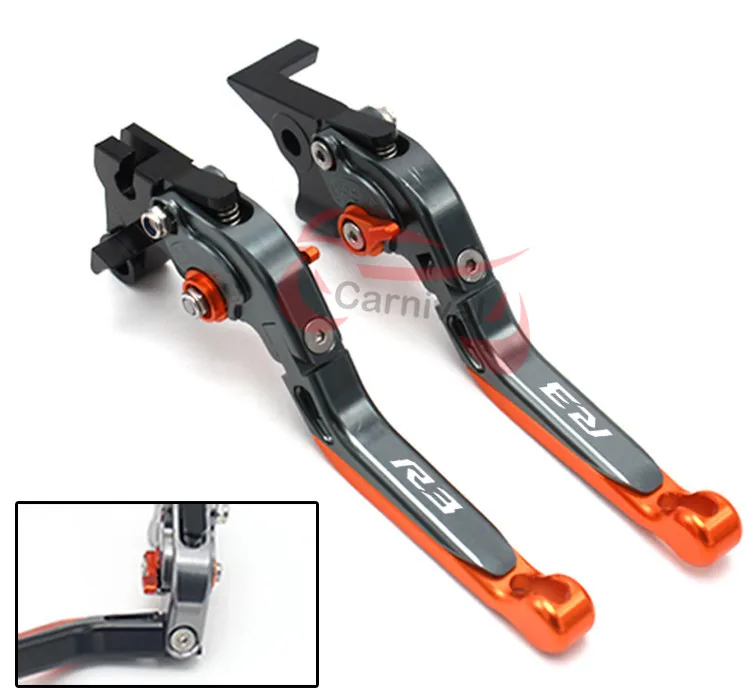 

Motorcycle accessories CNC handlebar brake levers forYamaha YZF R3 YZFR3 2014 5 2016 2017 2018 brake lever clutch handle