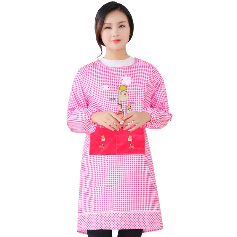 Мультяшные Альпака для взрослых пыленепроницаемые длинные домашние фартуки