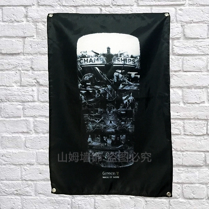 

Wine Beer Poster Banners Bar Cafe Hotel Theme Wall Decoration Hanging Art Waterproof Cloth Polyester Fabric Flags
