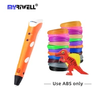 myriwell original diy 3d printing pen 3d pen creative toy birthday gift for kids design drawing rp 100a 1 75mm abs filament