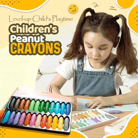 

24/12pcs Clean Hands Children Peanut Crayons washable Safe And Non-toxic Water-soluble Paintbrush Painting Stick Kids Best Gift