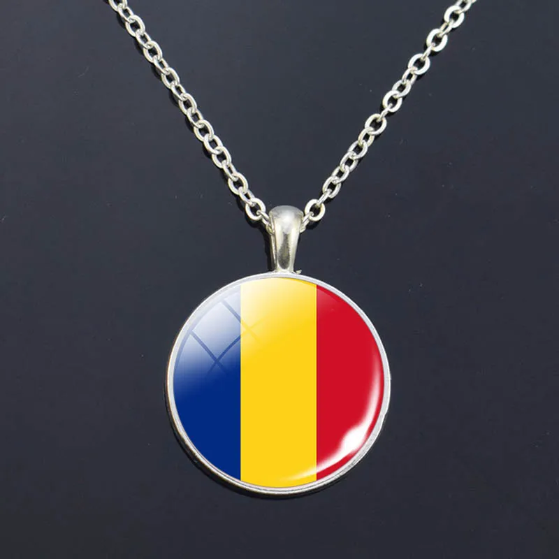 Europe National Flag Long Necklace France Italy Spain Poland Netherlands Ireland Country Glass Cabochon Jewelry | Украшения и