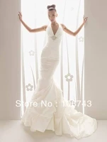 free shipping 2017 new style sexy bride wedding white mermaid maxi dress long custom sizecolor crystal beading wedding dress