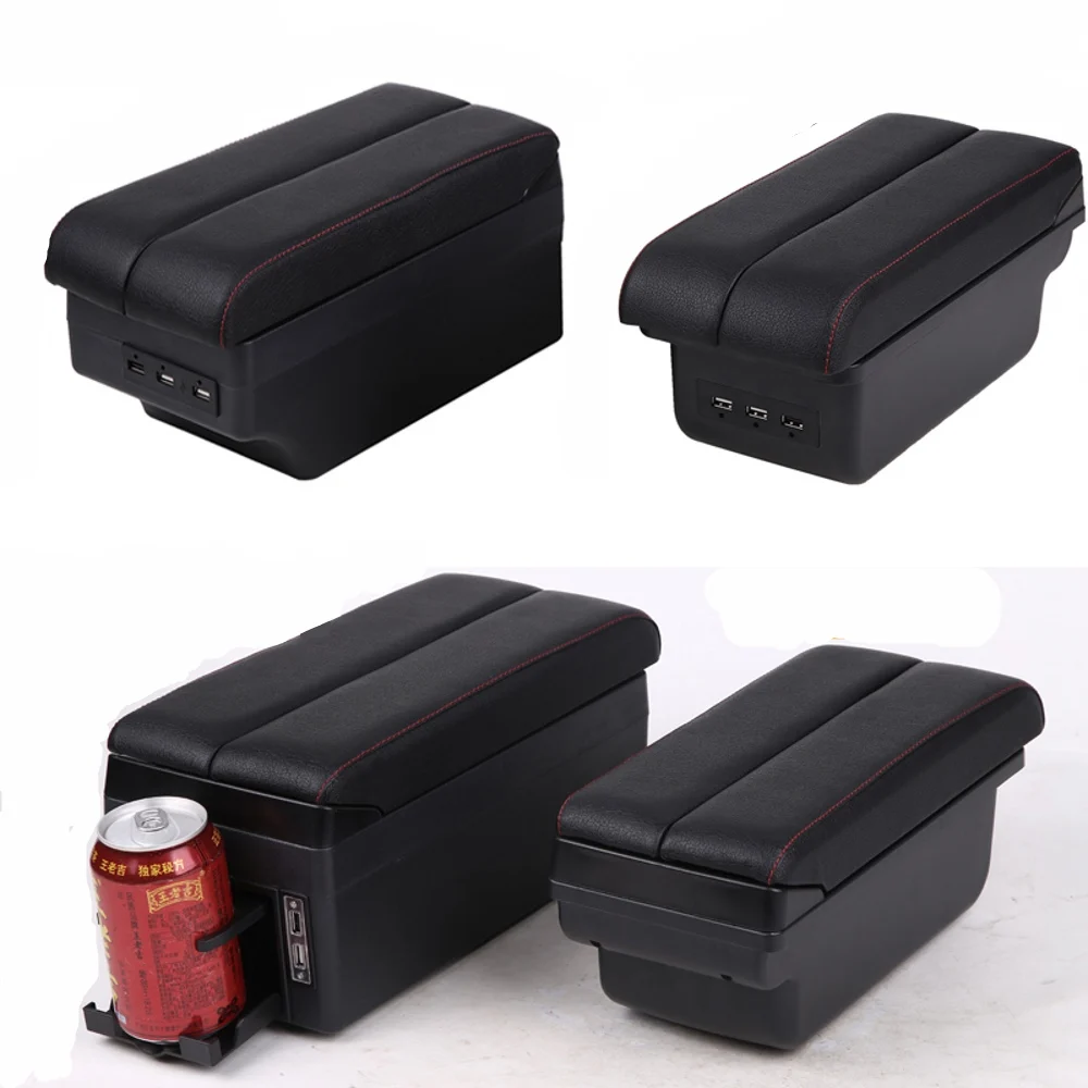 For Nissan Note armrest box USB Charging heighten Double layer images - 6