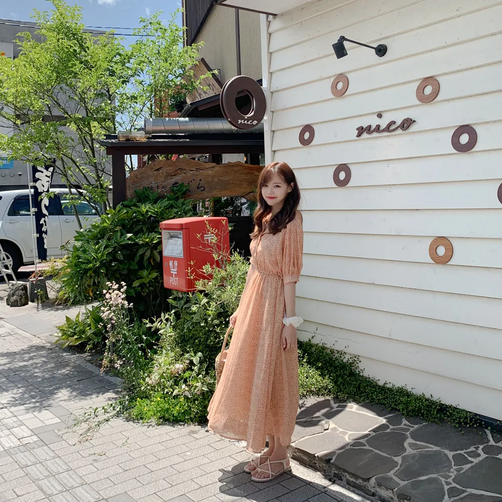 Женское шифоновое платье в стиле бохо Вечерние Платья с цветочным принтом