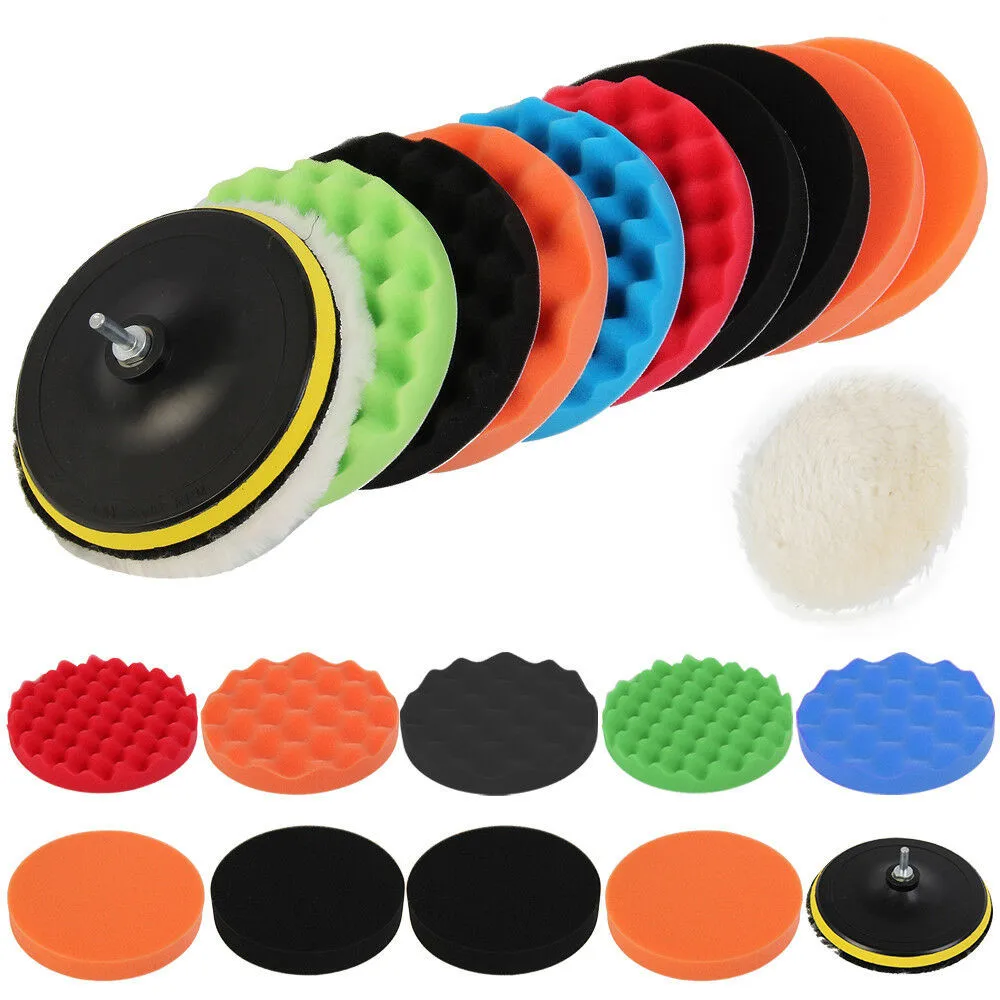 

180mm Polishing Pad 7\" Accessories Roundness Set Sponge Useful Waxing 11 Pcs
