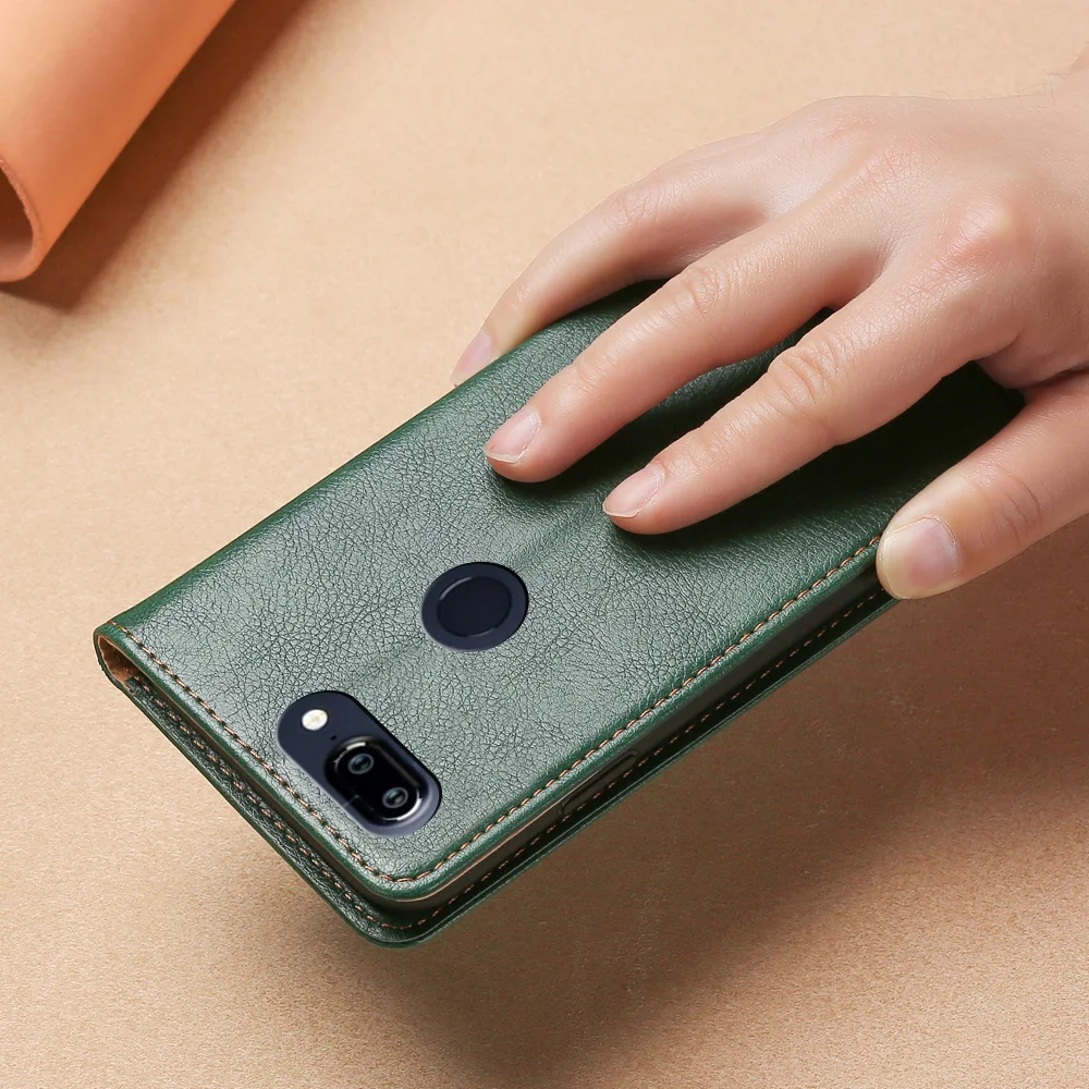 Магнитный чехол книжка для Oneplus 5T кожаный чехлы бумажники держатель карт